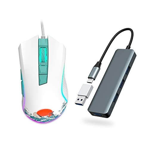Aluminum USB 3.0 Hub with Gaming Mouse
