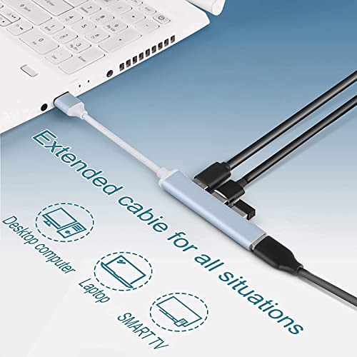 Slim USB-C Hub with 4 Ports and Data Extender