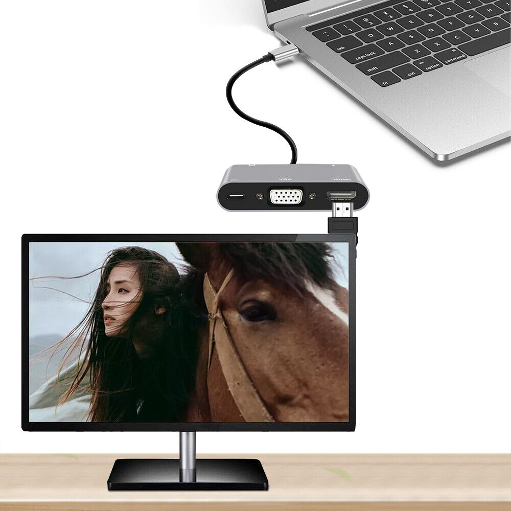 5-in-1 USB-C Hub with HDMI and VGA Ports