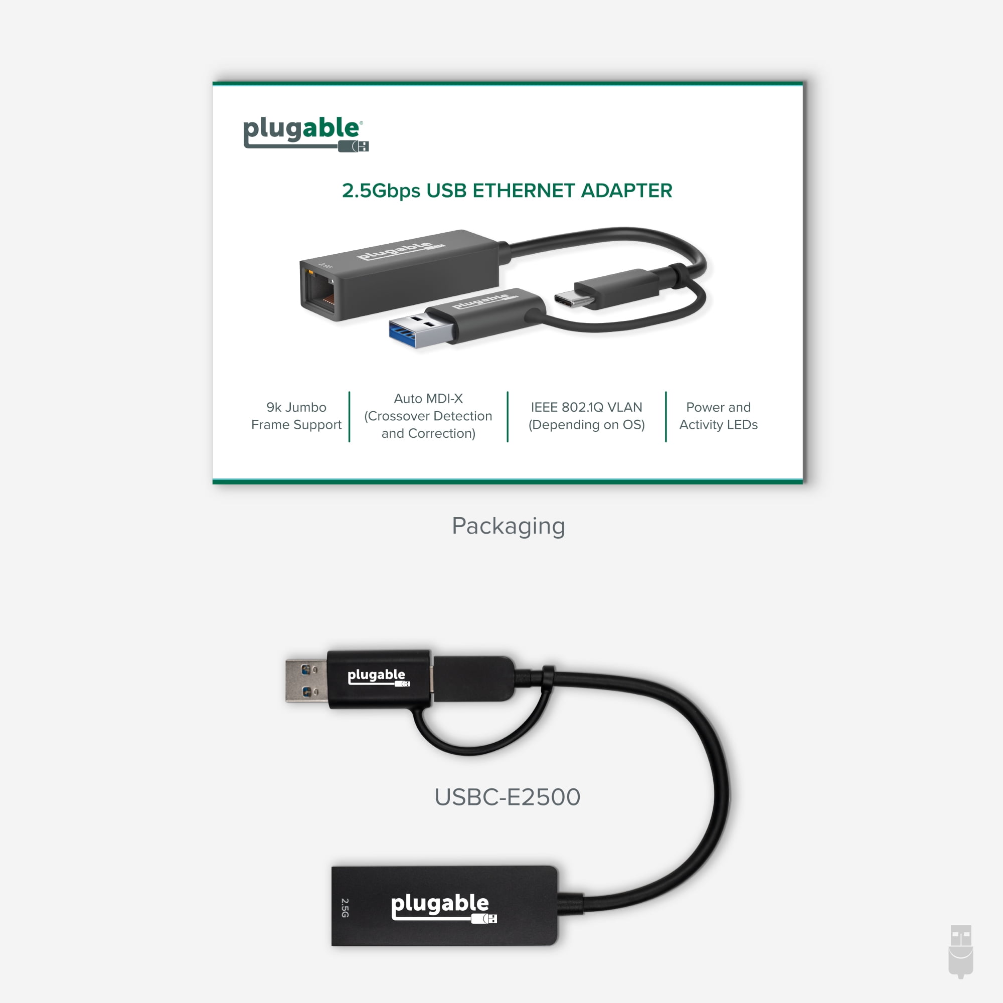 Plugable 2.5G USB-C to Ethernet Adapter