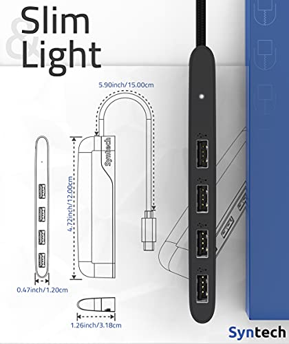 4-Port USB C Hub with Adapter