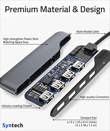 4-Port USB C Hub with Adapter