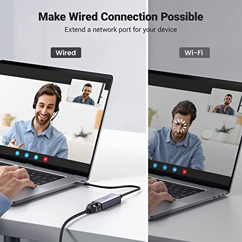 USB-C Gigabit Ethernet Adapter for MacBooks and Dell XPS