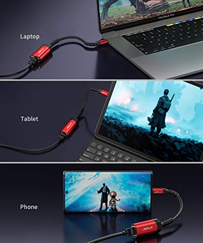 JSAUX USB C to Ethernet Adapter for MacBook and Dell