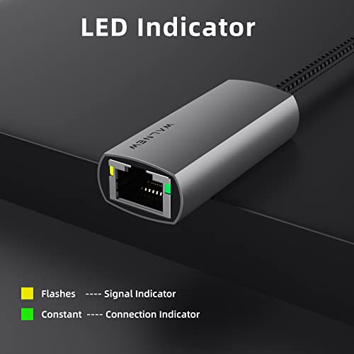 USB-C Ethernet Adapter for Multiple Devices