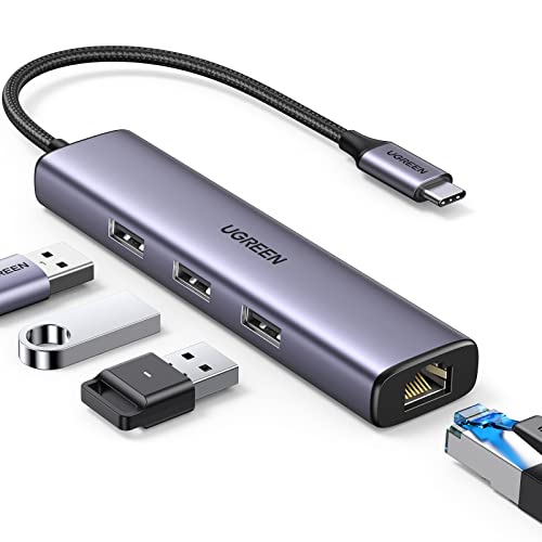 Aluminum USB C Hub w/ Ethernet & 3 USB Ports