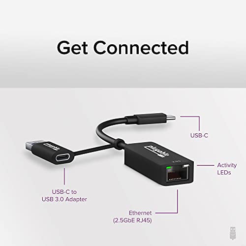 2.5G USB-C Ethernet Adapter for Mac & Windows