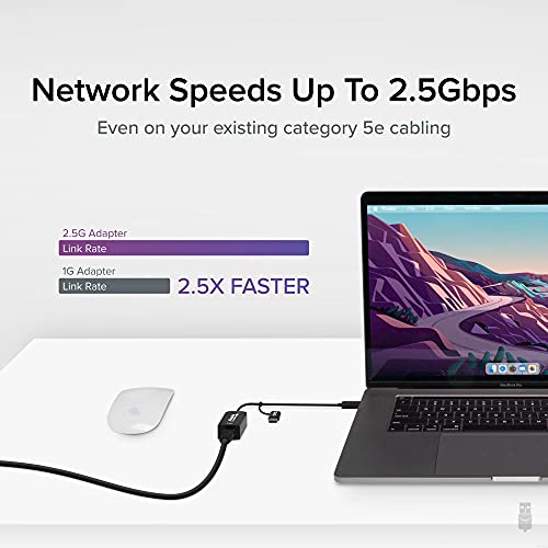 2.5G USB-C Ethernet Adapter for Mac & Windows