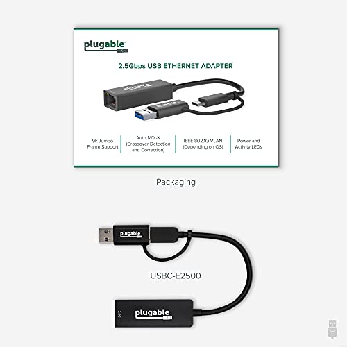 2.5G USB-C Ethernet Adapter for Mac & Windows