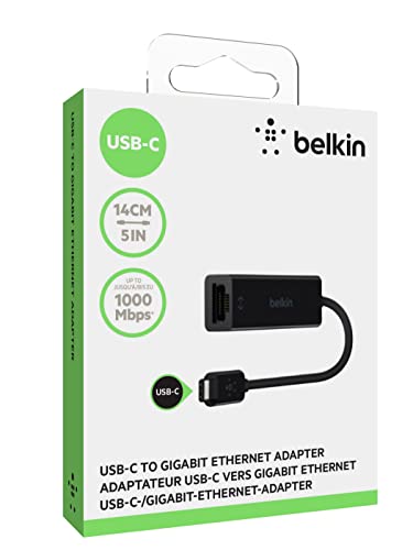 Belkin USB-C Gigabit Ethernet Adapter (Black)
