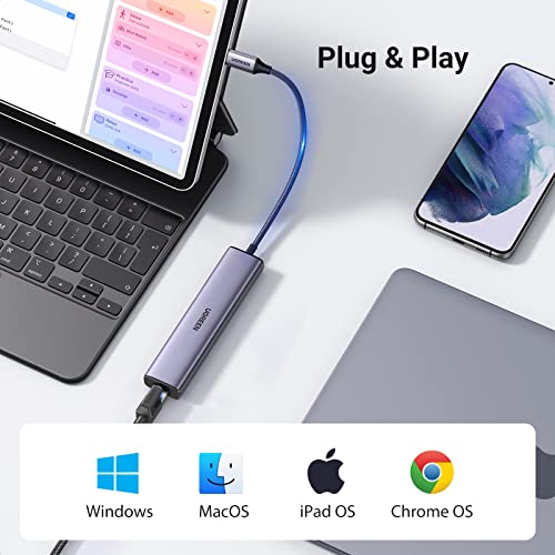 4-in-1 USB-C Hub with Ethernet & USB