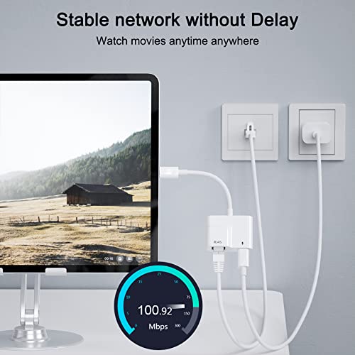 USB-C Ethernet Adapter with PD Charging 60W