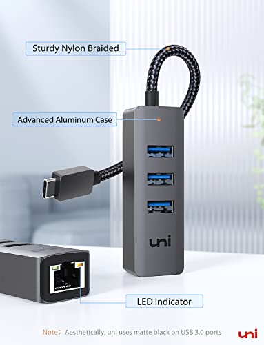 USB-C Ethernet Adapter with High-Speed USB Hub