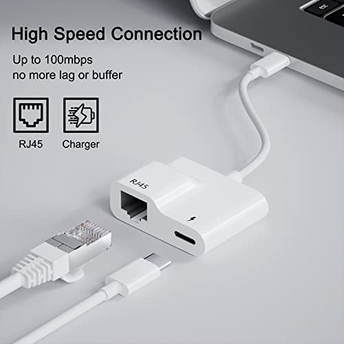 USB-C Ethernet Adapter with PD Charging 60W