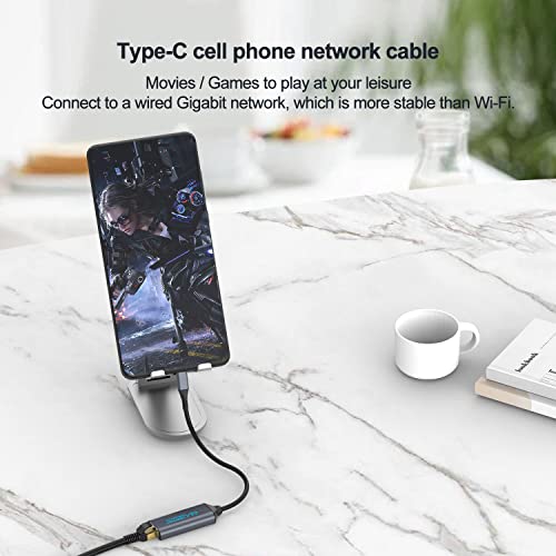 USB-C to Ethernet Adapter for Macbook/iPad/Dell