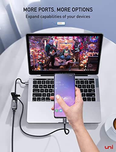 USB-C Ethernet Adapter with High-Speed USB Hub