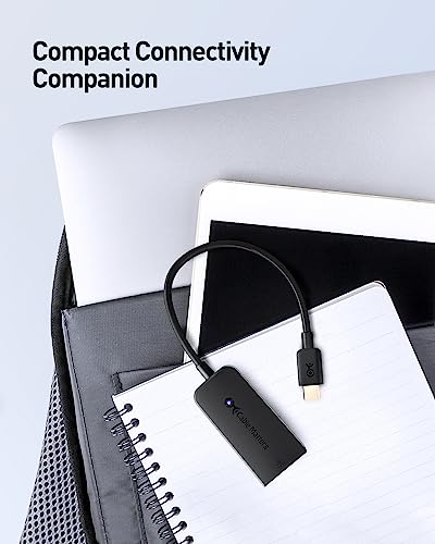 Black USB C Ethernet Adapter - Thunderbolt 4/3 Compatible