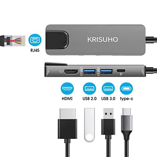 5-in-1 USB C Hub with 100M Ethernet