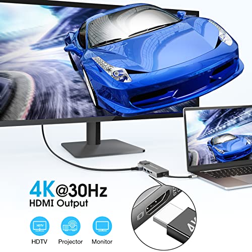 5-in-1 USB C Hub with 100M Ethernet