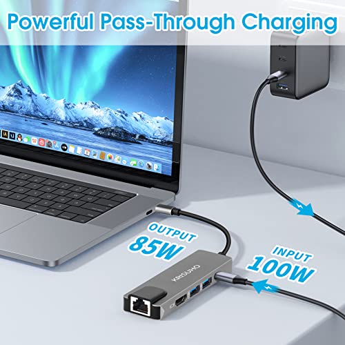 5-in-1 USB C Hub with 100M Ethernet