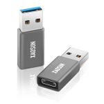 USB C to USB A Adapter (2-Pack)