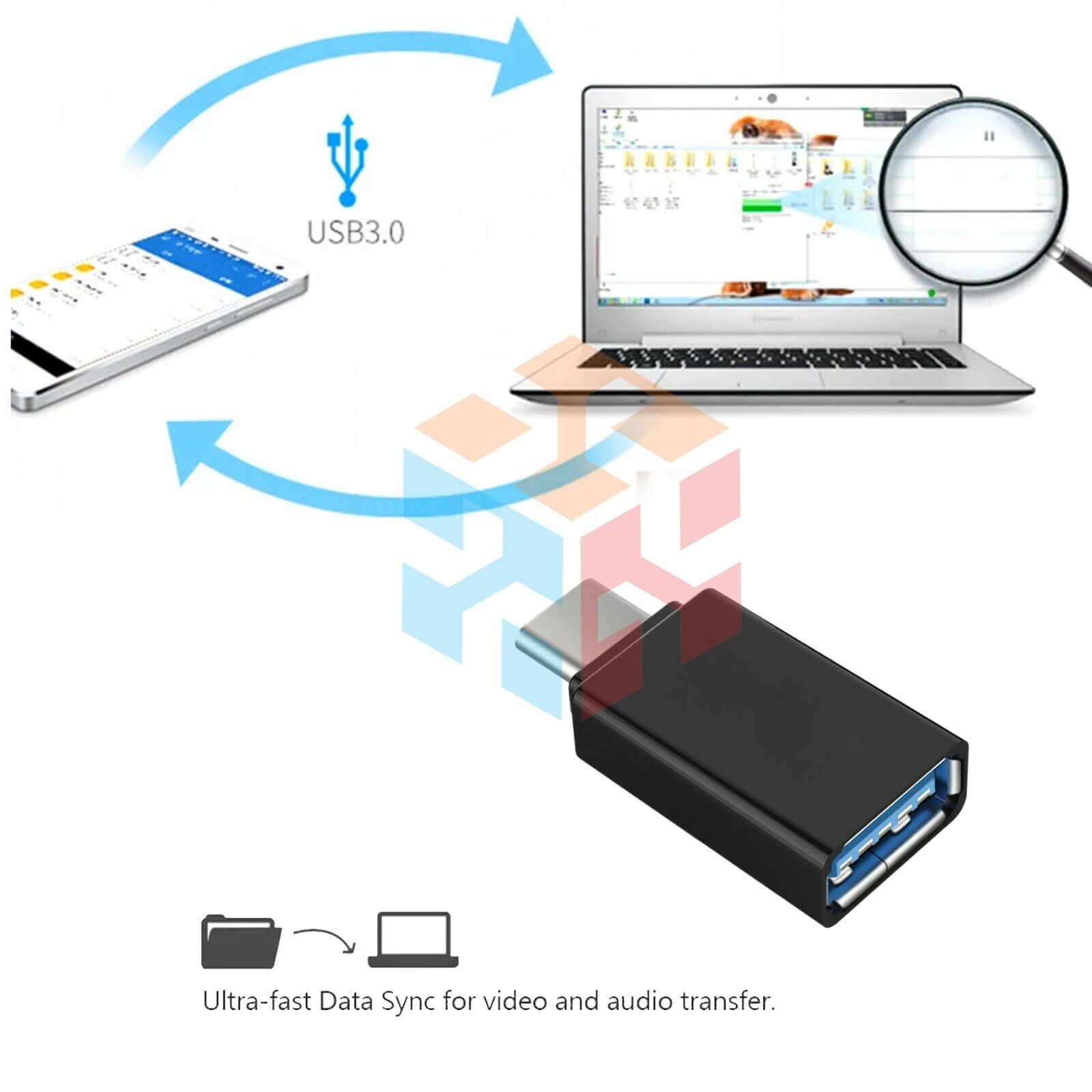 USB-C to USB-A Adapter (3-Pack)