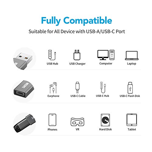 USB-C Female to USB Male Adapter (2-pack)