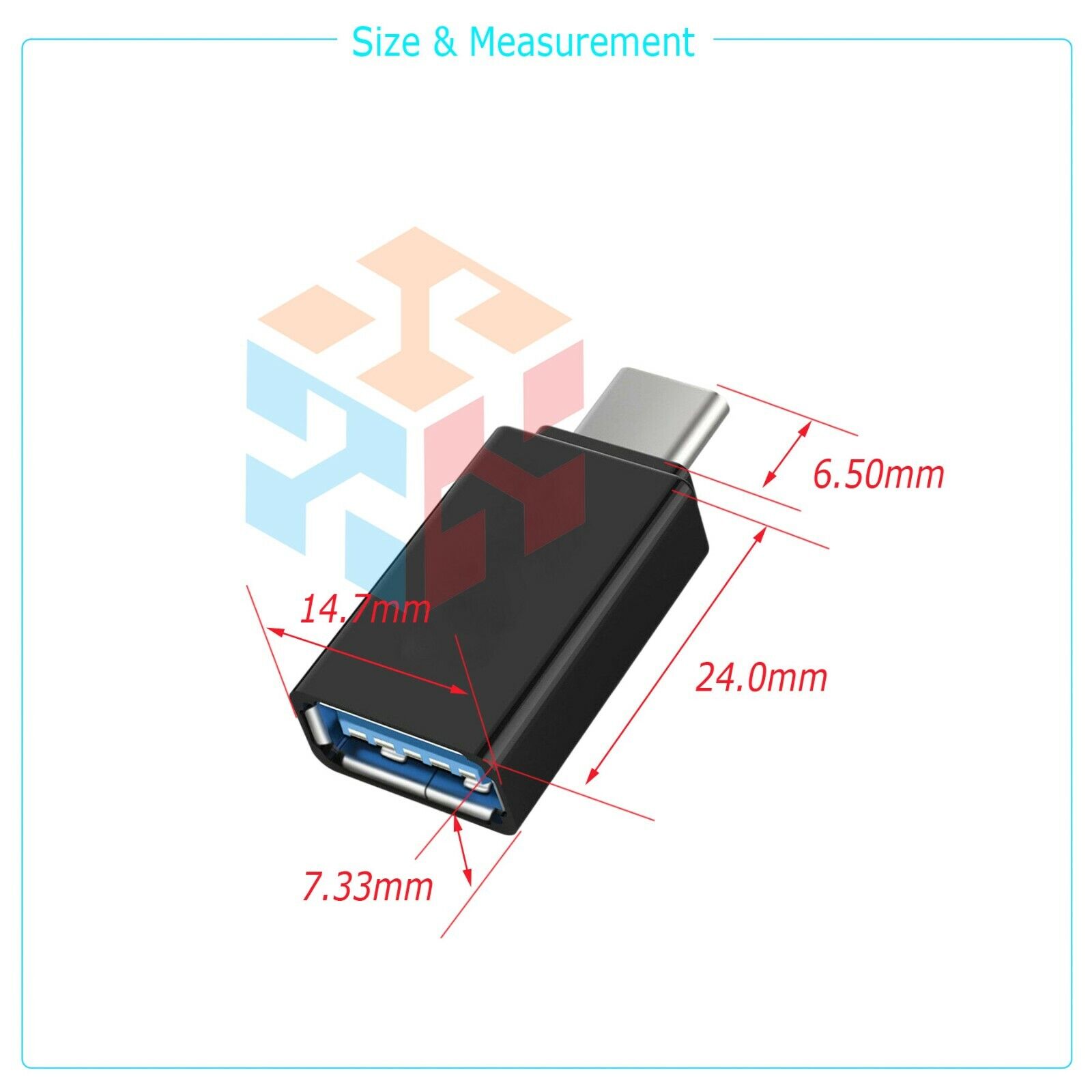 USB-C to USB-A Adapter (3-Pack)