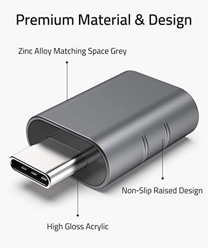 Syntech USB C to USB Adapter 2-Pack - Space Grey