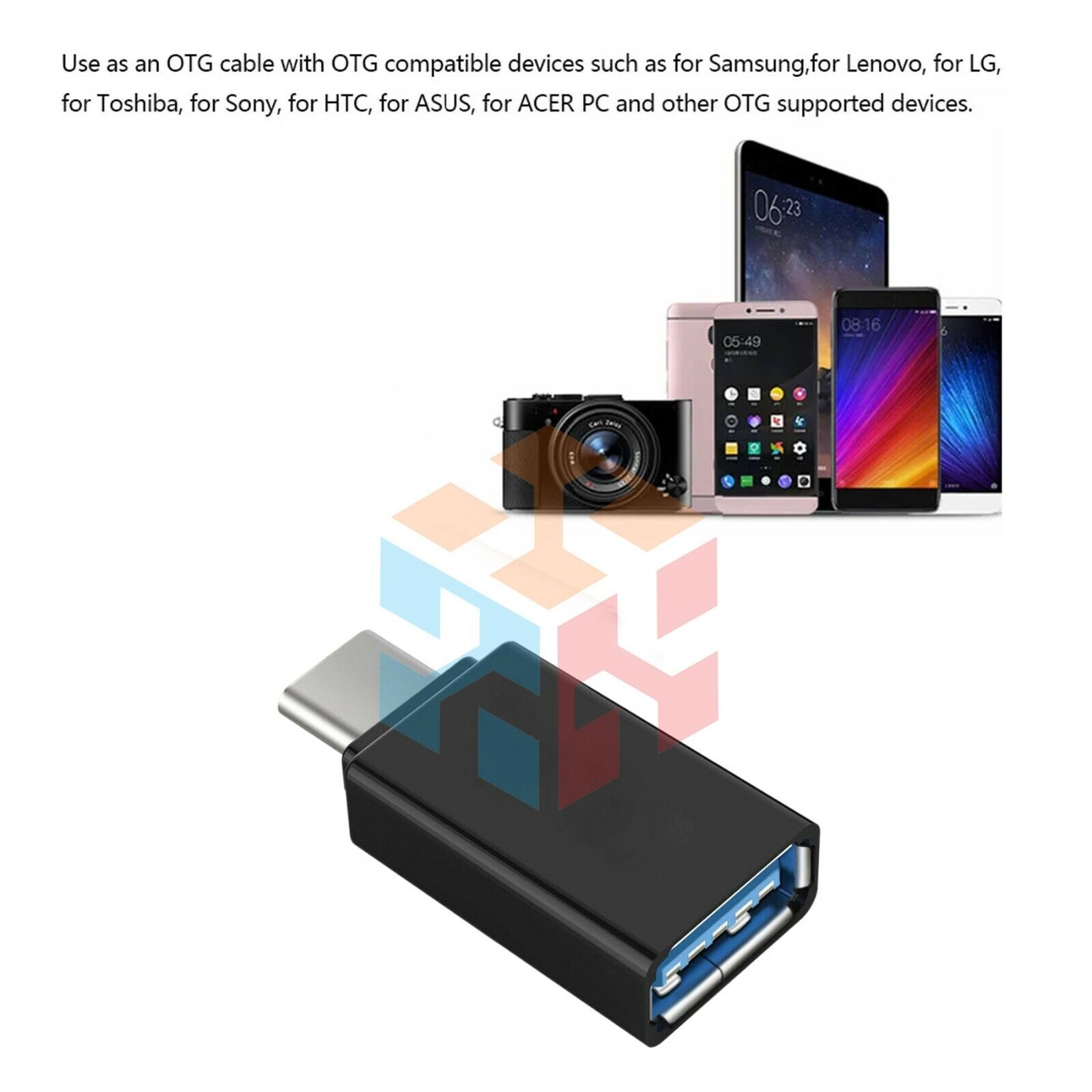 USB-C to USB-A Adapter (3-Pack)