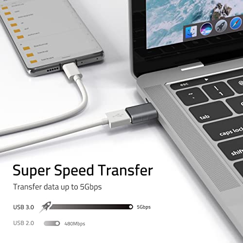 Syntech USB C to USB Adapter 2-Pack - Space Grey