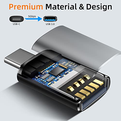 Temdan 4-Pack USB-C Adapter Set with Fast Charging