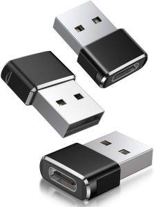 USB-C Female to USB-A Male Adapter 2-Pack