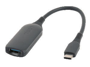 onn. USB-C to USB Female Adapter, 4" Cable