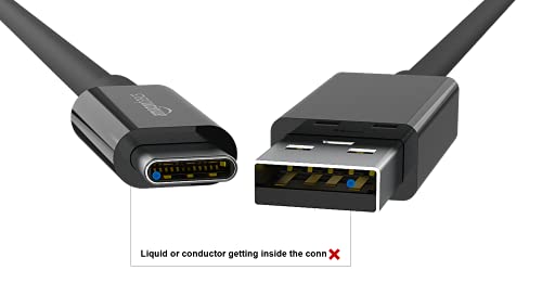 3ft Black USB-C to USB-A Charging Cable