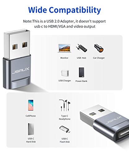 JSAUX USB C to USB Converter [2-Pack]