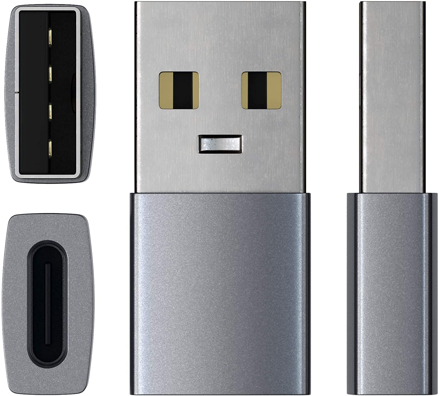 Type-A to Type-C Adapter Converter (Gray)