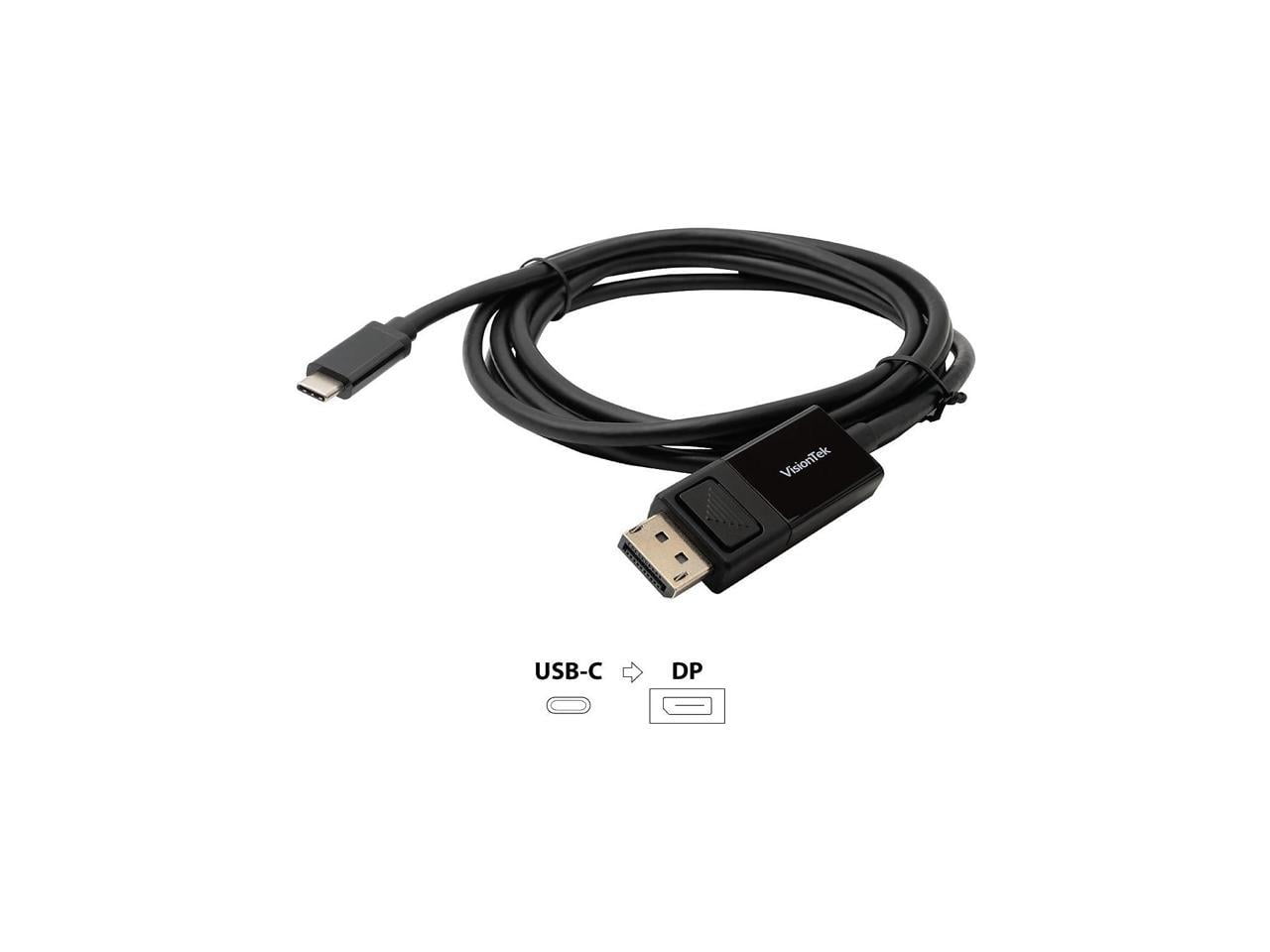 VisionTek 2M USB-C to DisplayPort 1.4 Cable