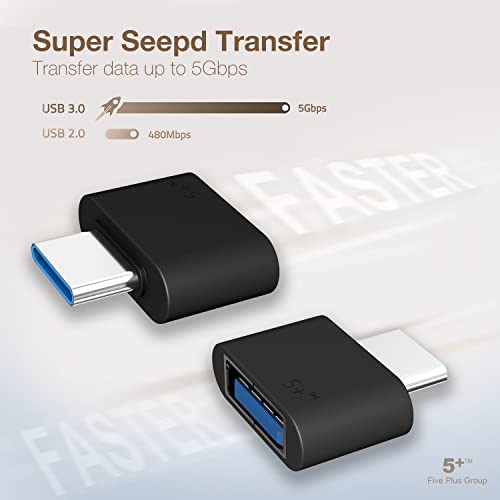 USB-C Male to USB Female Adapter - 2 Pack