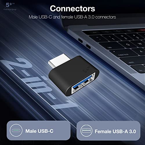 USB-C Male to USB Female Adapter - 2 Pack