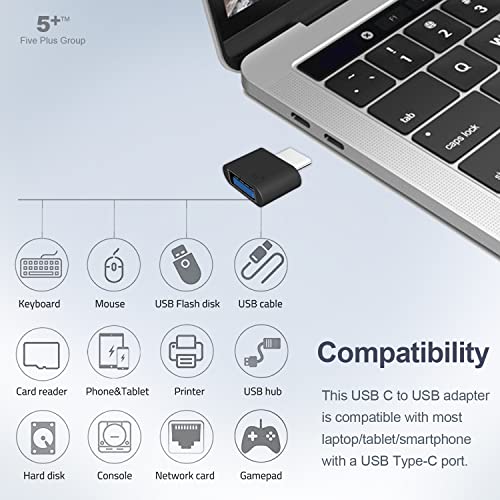 USB-C Male to USB Female Adapter - 2 Pack