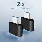 2-Pack USB-C to USB Adapter for MacBook & iPad