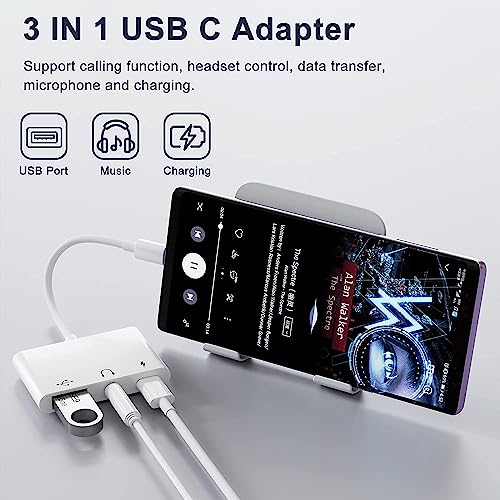 Triple function USB-C adapter with PD charging