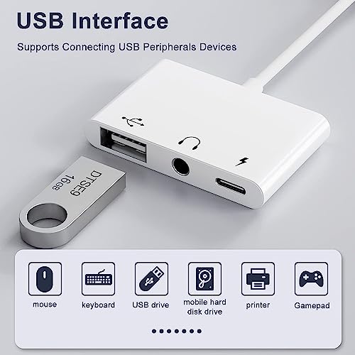 Triple function USB-C adapter with PD charging