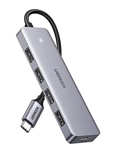 Slim 4-Port USB-C Hub for High-Speed Data Transfer