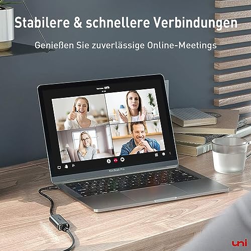 Uni USB C Ethernet Adapter, 1Gbps Gigabit LAN