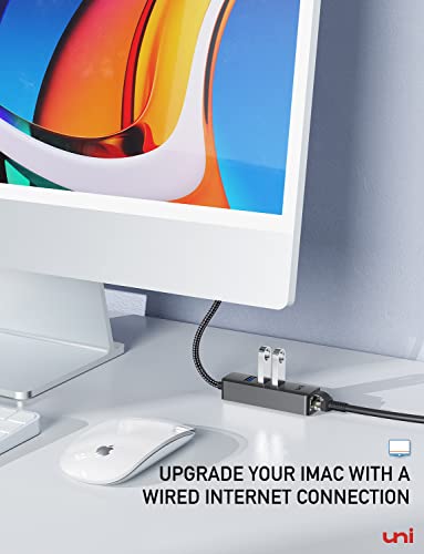 uni USB C Ethernet Hub with RJ45 Port