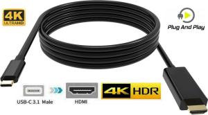 USB-C to HDMI 4K Cable for Samsung and More