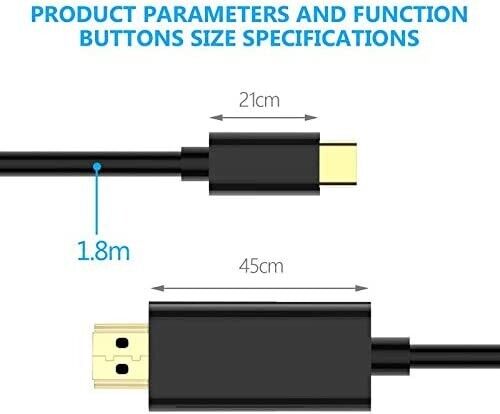 USB-C to HDMI 4K Cable for Samsung and More