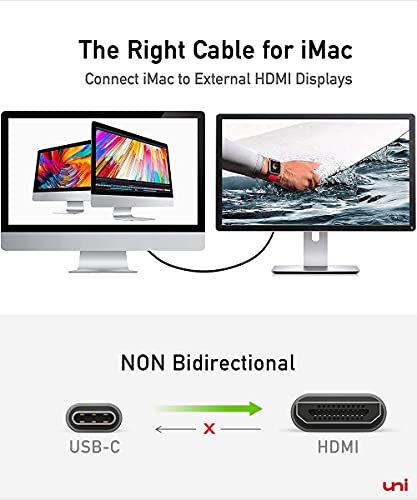 6ft USB-C to HDMI Cable for 4K@60Hz Devices